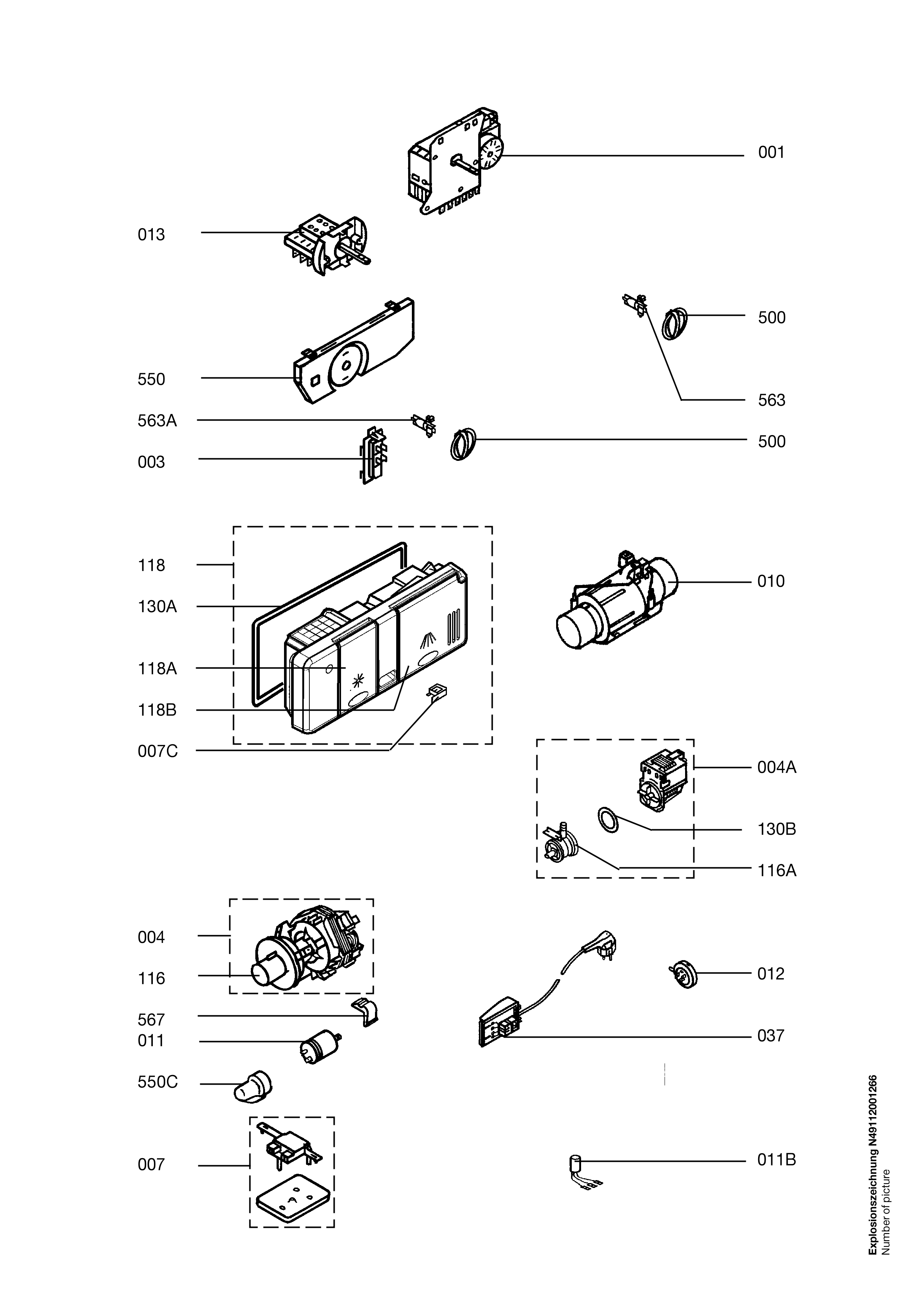 Explosionszeichnung AEG 91123481000 FAV33052IW