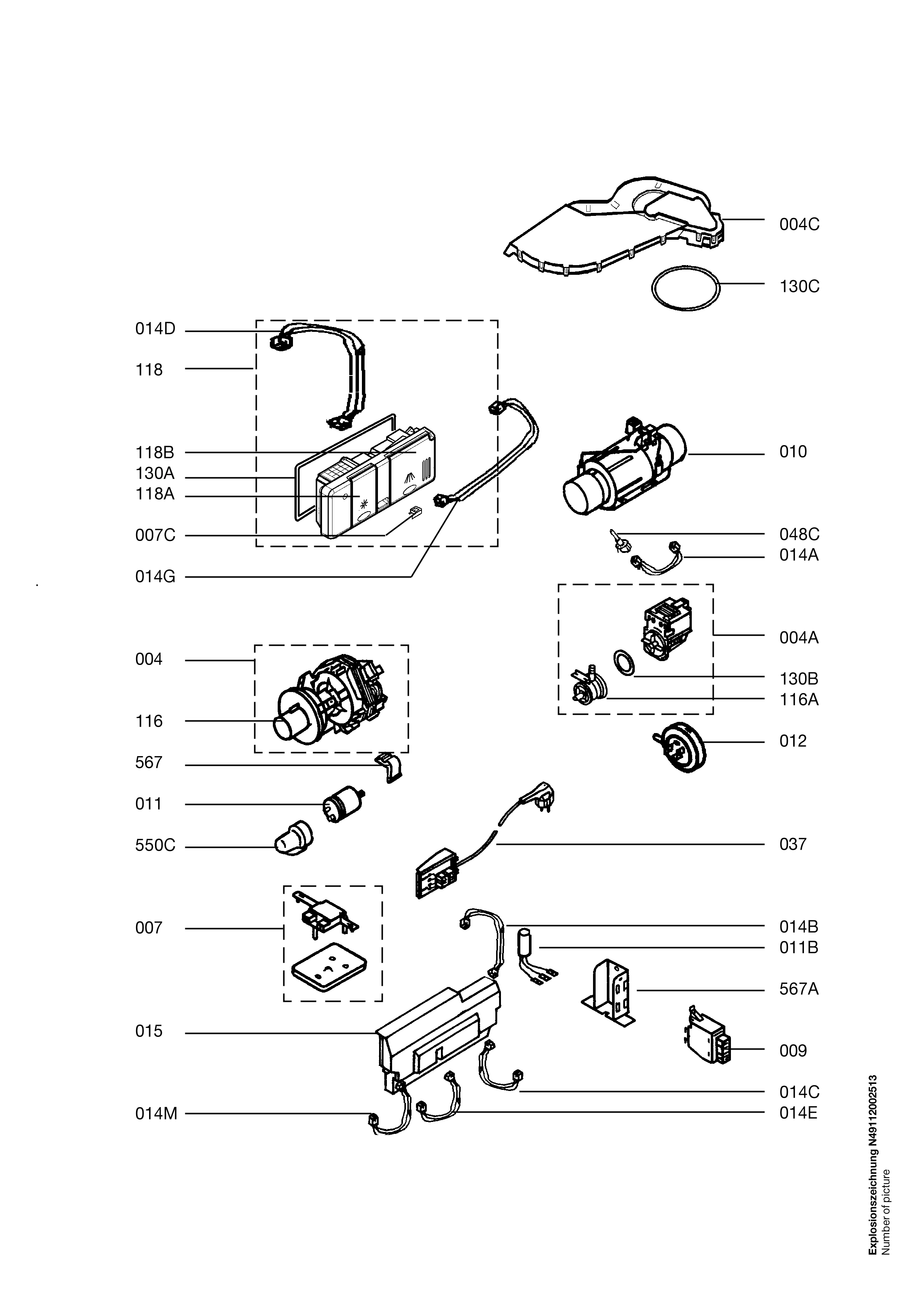 Explosionszeichnung AEG 91123488800 FAV84050VI