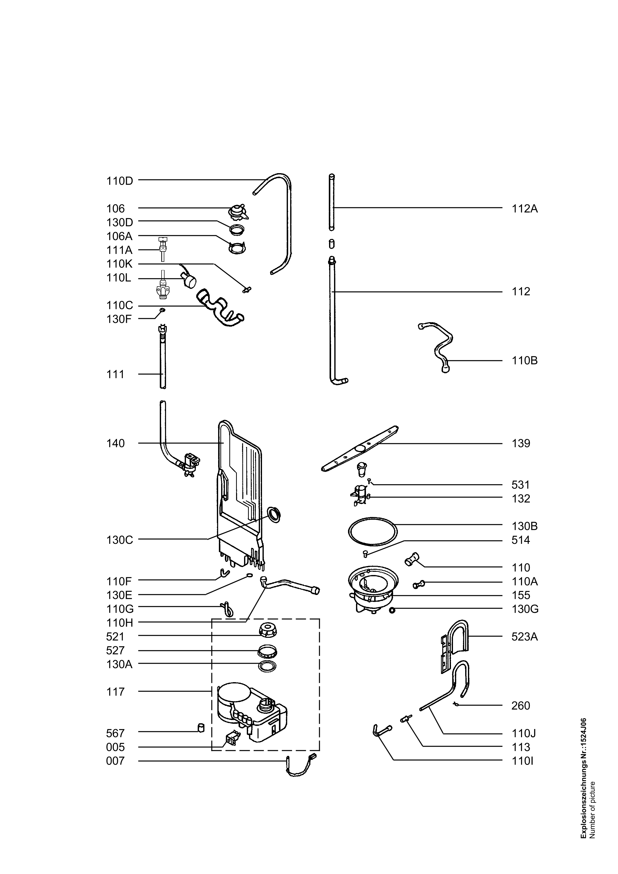 Explosionszeichnung AEG 91123436301 FAV5280I M