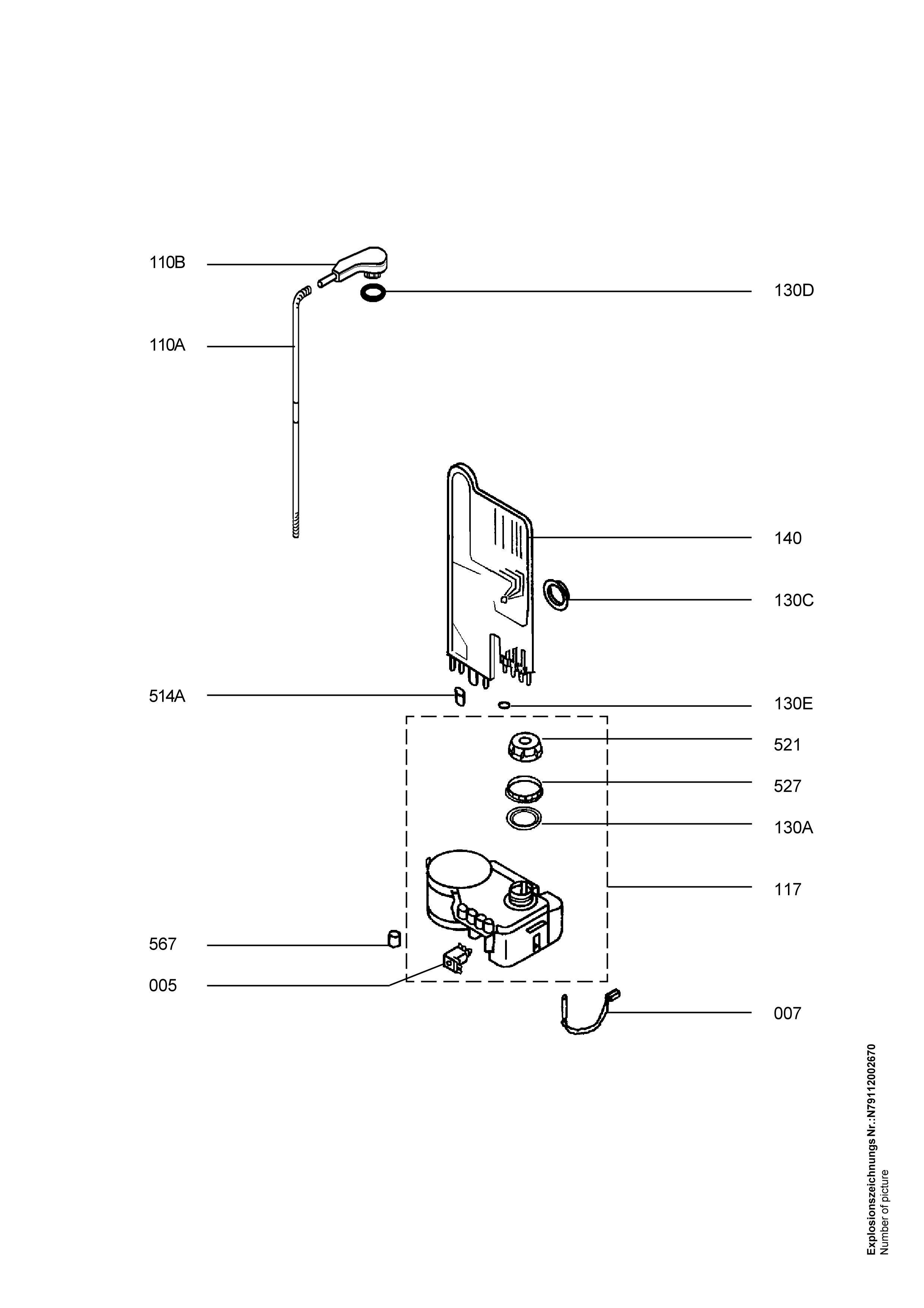 Explosionszeichnung AEG 91123504700 Favorit 64050 I W