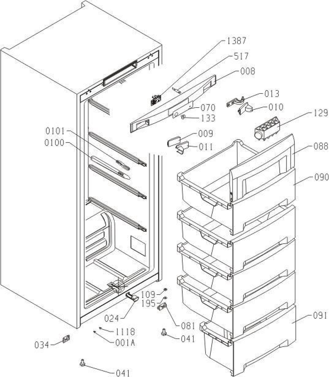 Explosionszeichnung Gorenje 412390 F6152AR