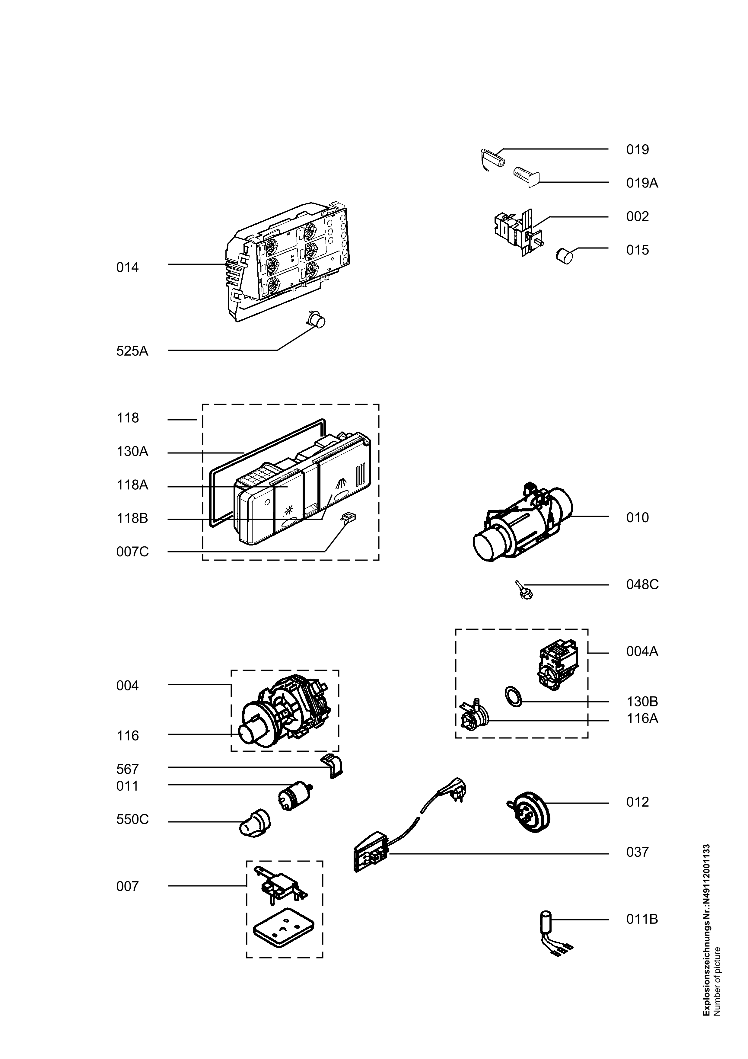 Explosionszeichnung AEG 91123478200 FAV43050IAL