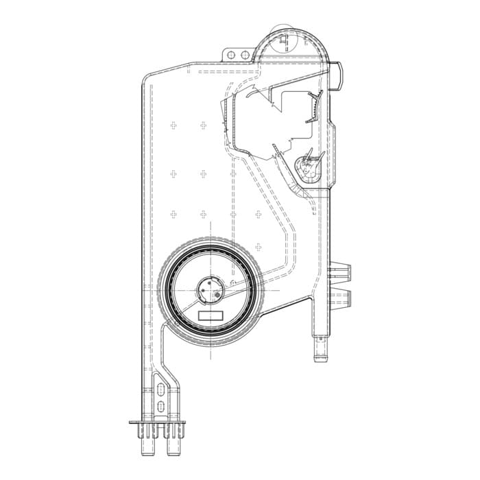 AEG Electrolux 1170481855 Druckwächtergefäss - Wanne,klein