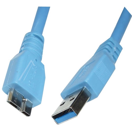 COM - Usb3.0-kabel typ-a stecker/typ-b micro stecker 1,8m blau