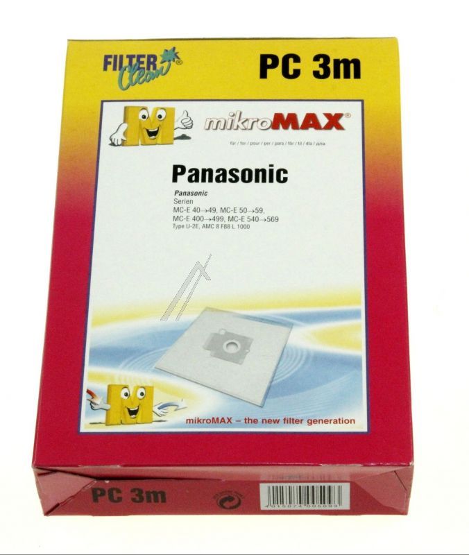 Filter Clean FL0022K Staubsaugerbeutel - Pc3m micromax beutel inhalt: 4+1+1