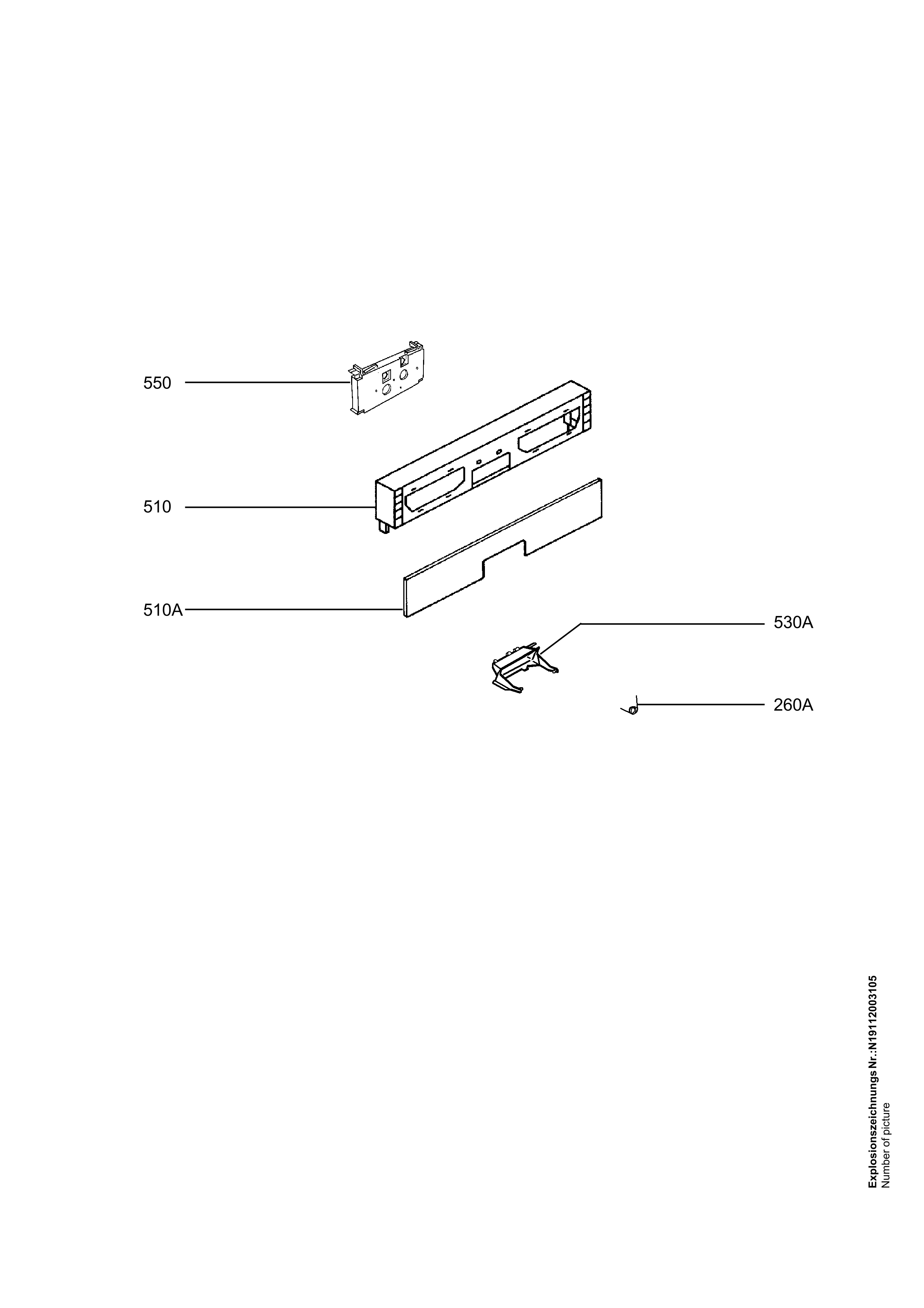 Explosionszeichnung AEG 91123511601 ESI 6231 X