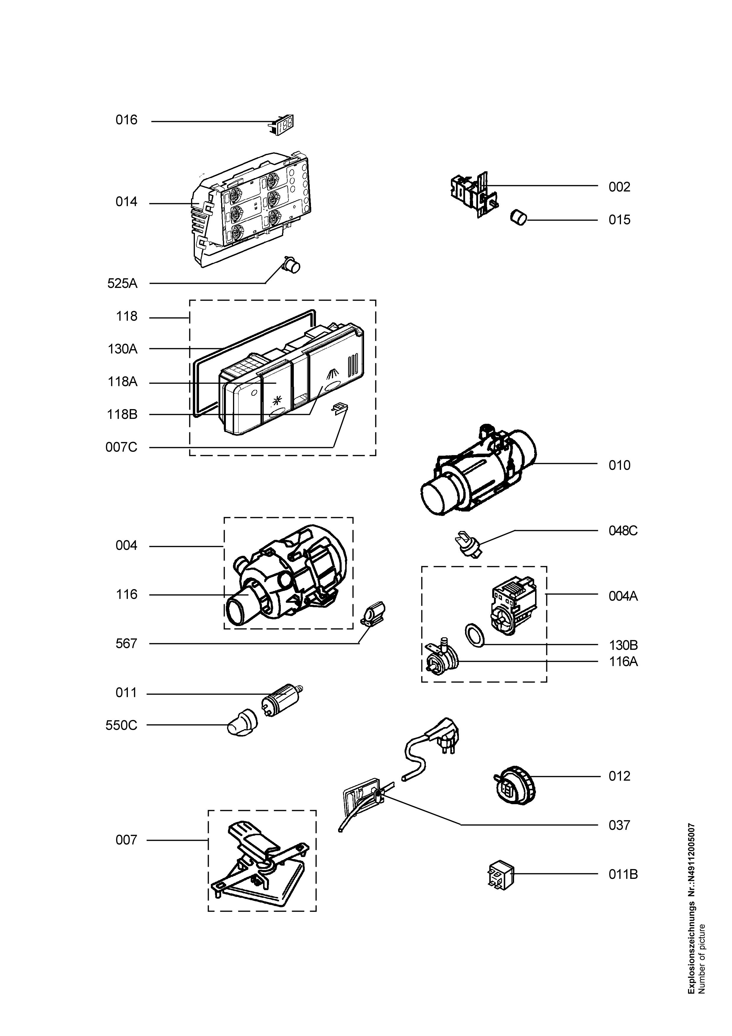 Explosionszeichnung AEG 91137210200 FAV65062IM