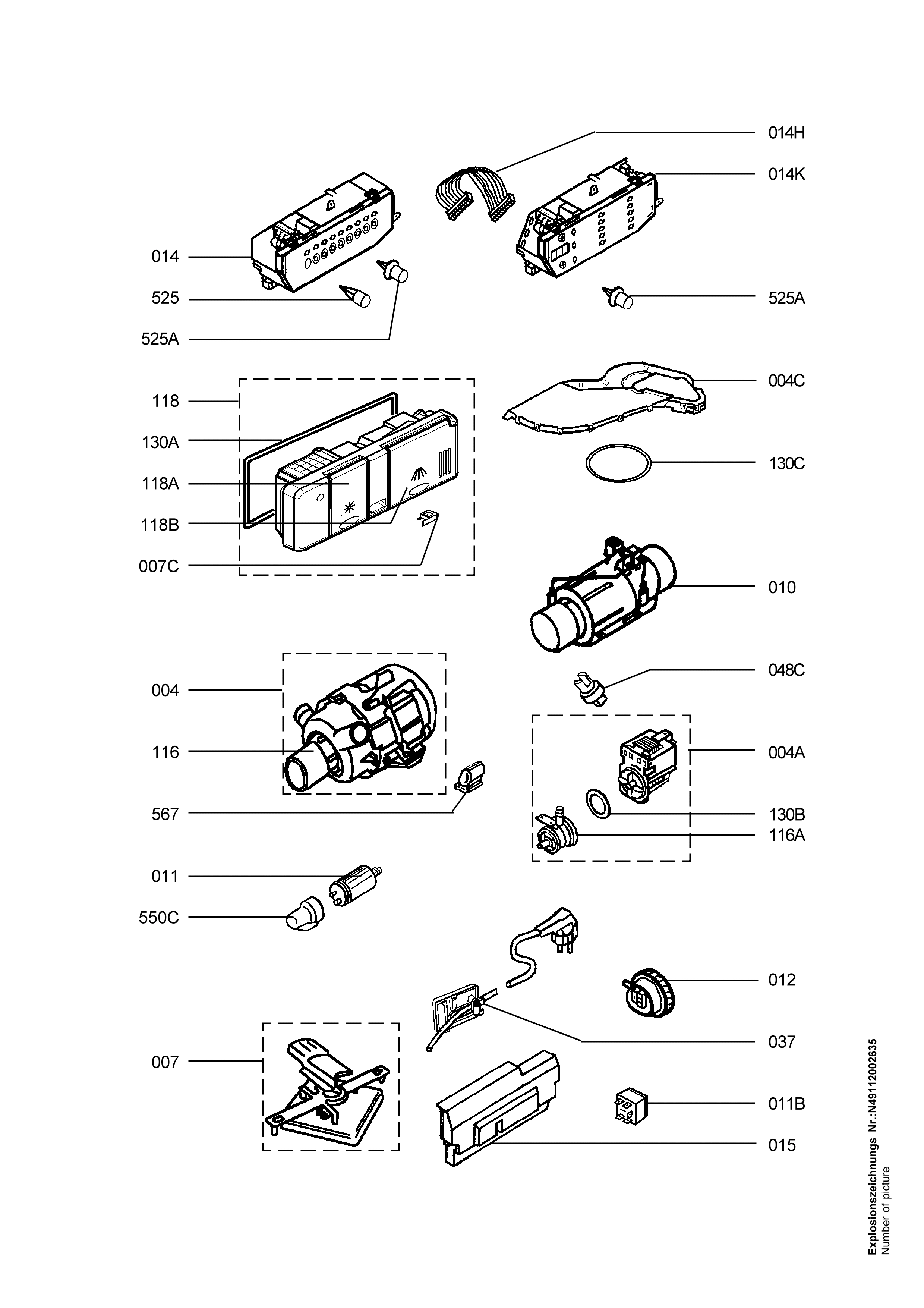 Explosionszeichnung AEG 91123476303 FAV64050ID