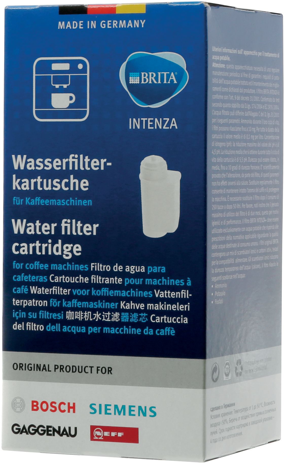 Bosch Siemens Wasserfilter für Kaffeemaschine Brita Intenza 17000705 Ersatzteil