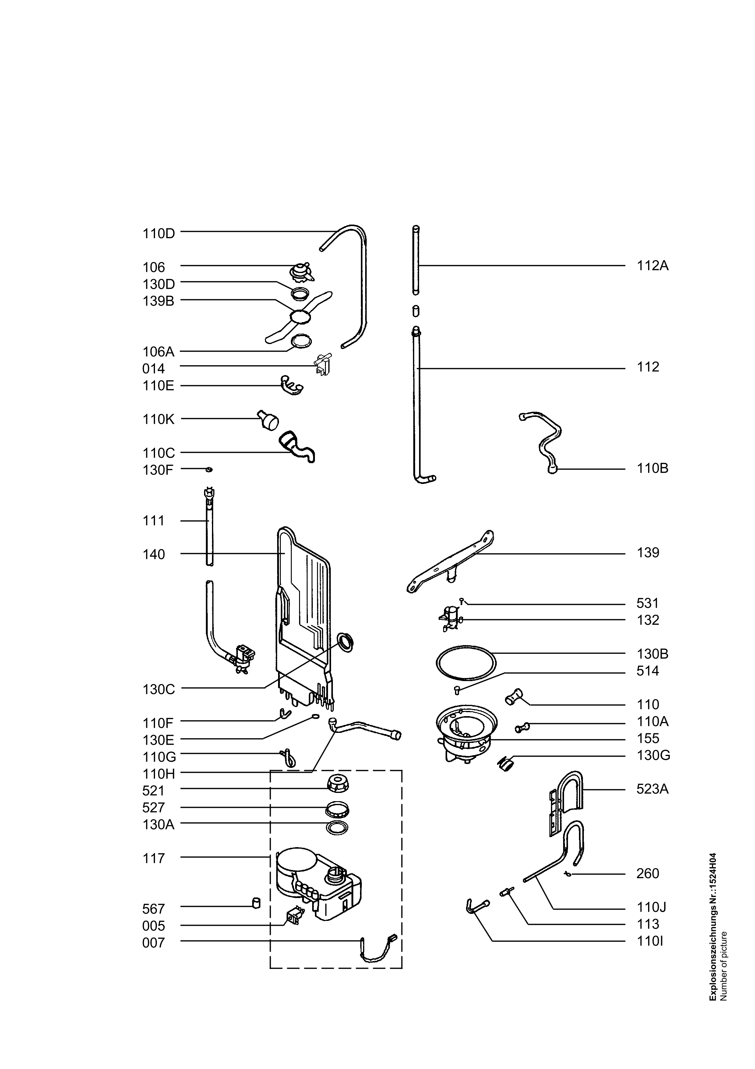 Explosionszeichnung AEG 91123234500 FAV80850 W