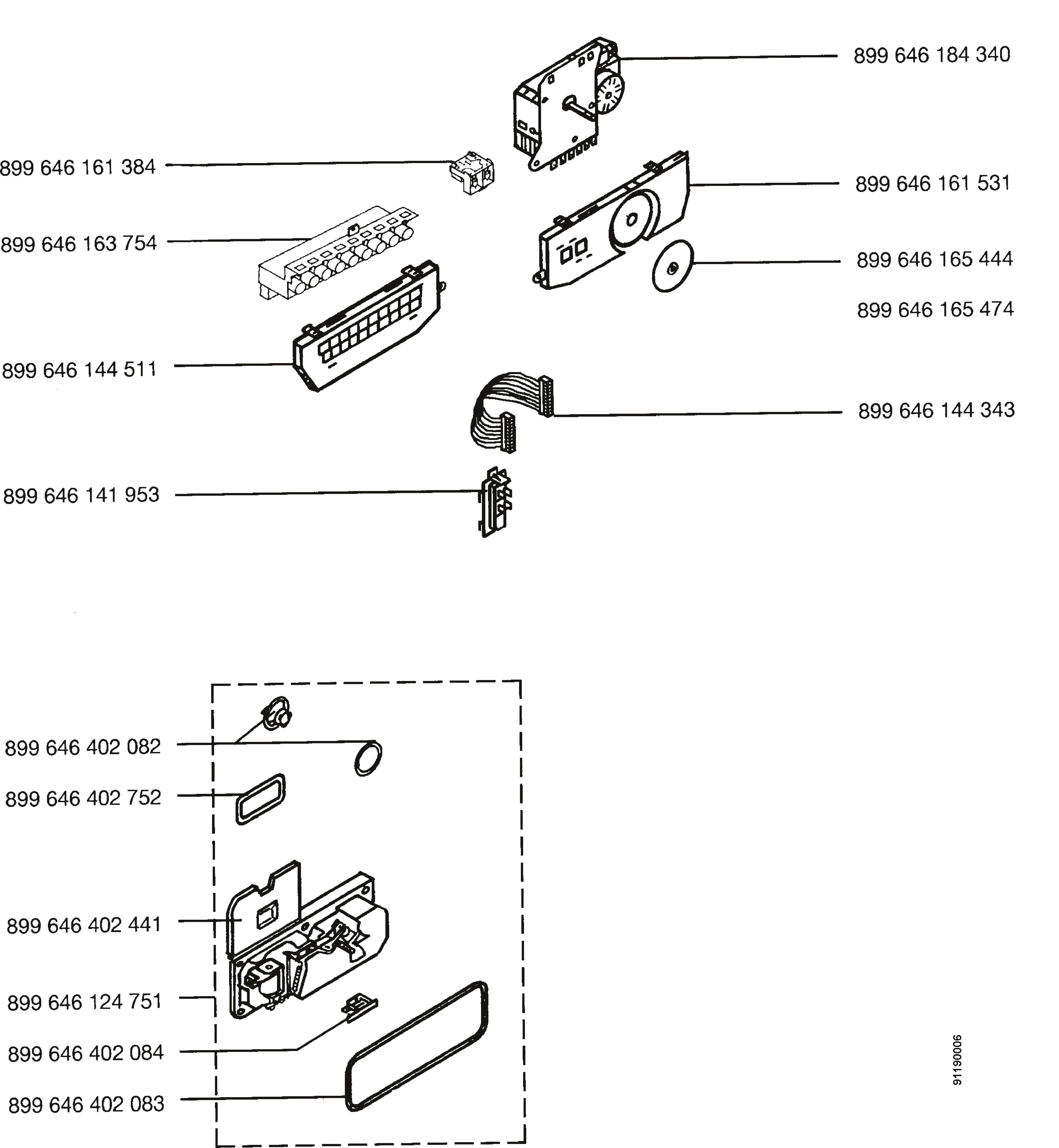 Explosionszeichnung AEG 91123409700 ESI 661 X