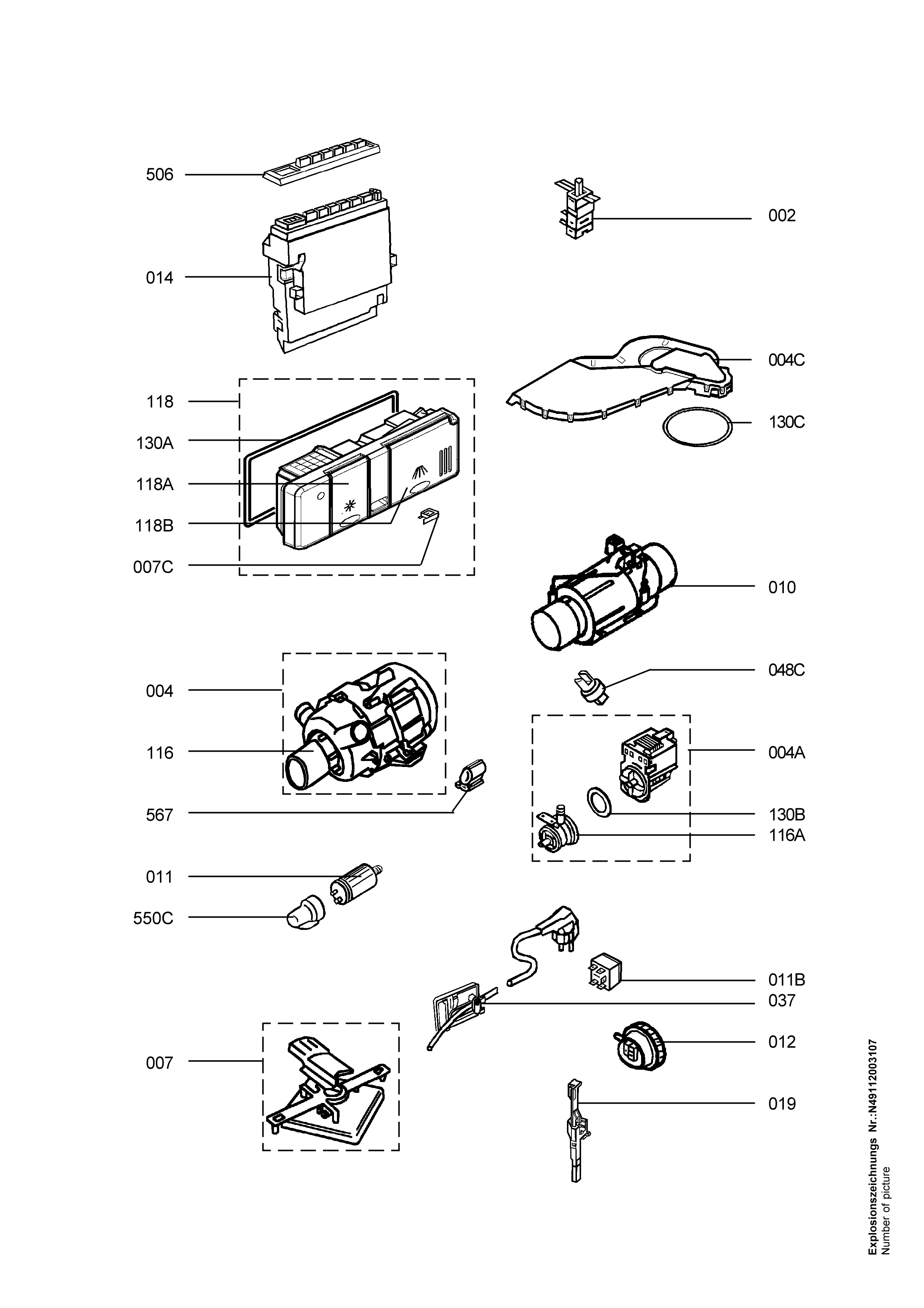 Explosionszeichnung AEG 91123514401 FAV64070VI