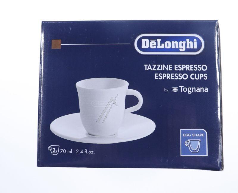 Delonghi 5513283721 Espressokanne - Dlsc308 espressotassen aus porzellan, 70 ml, 2er-set