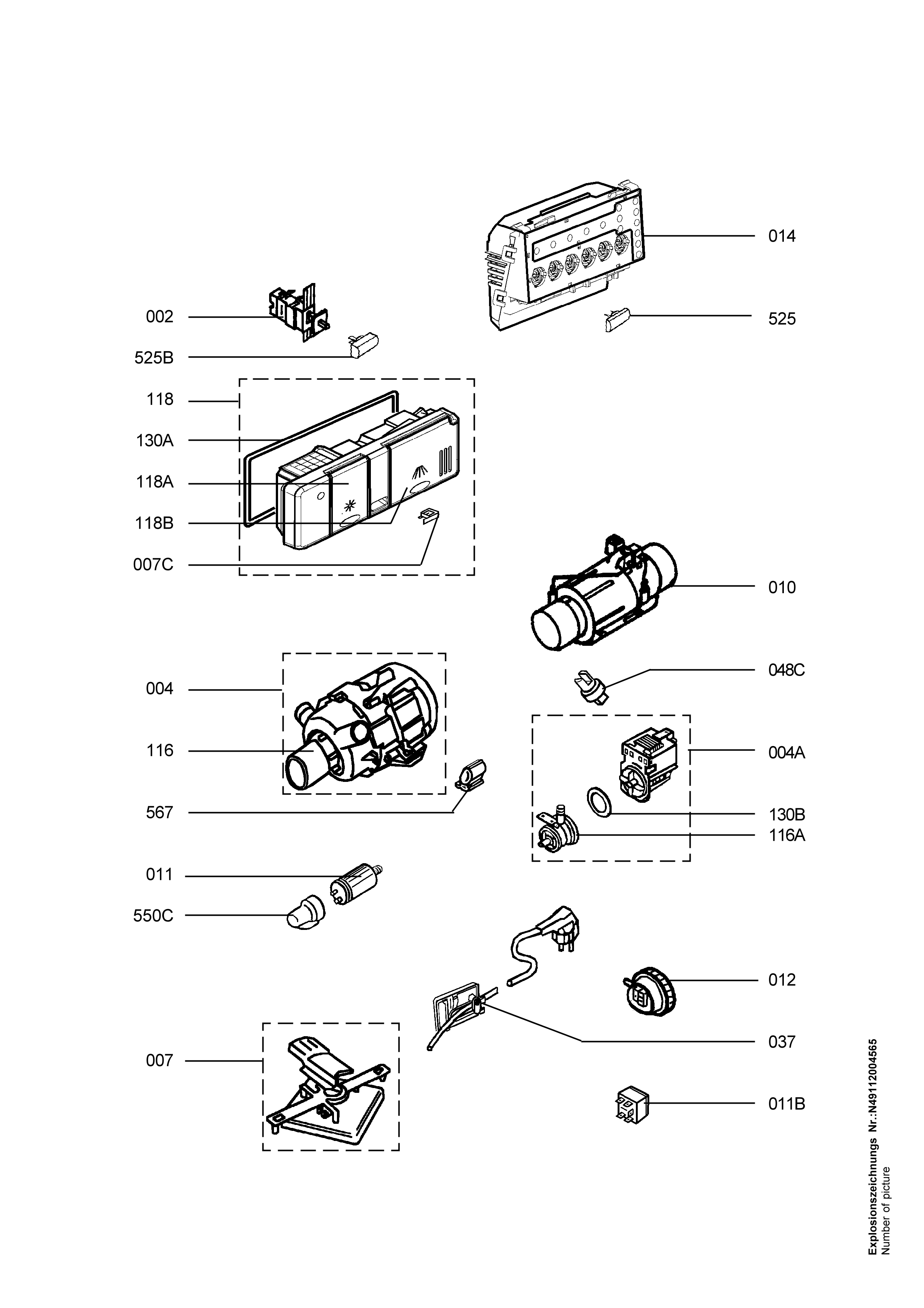 Explosionszeichnung AEG 91137209100 FAV44080IW