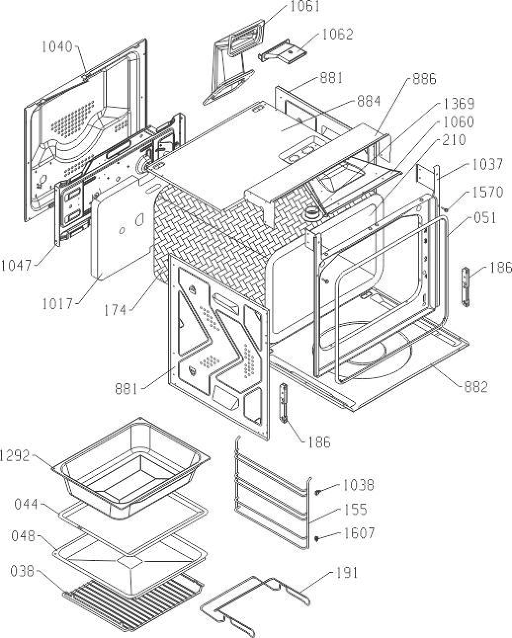 Explosionszeichnung Gorenje 489631 BC635E10X