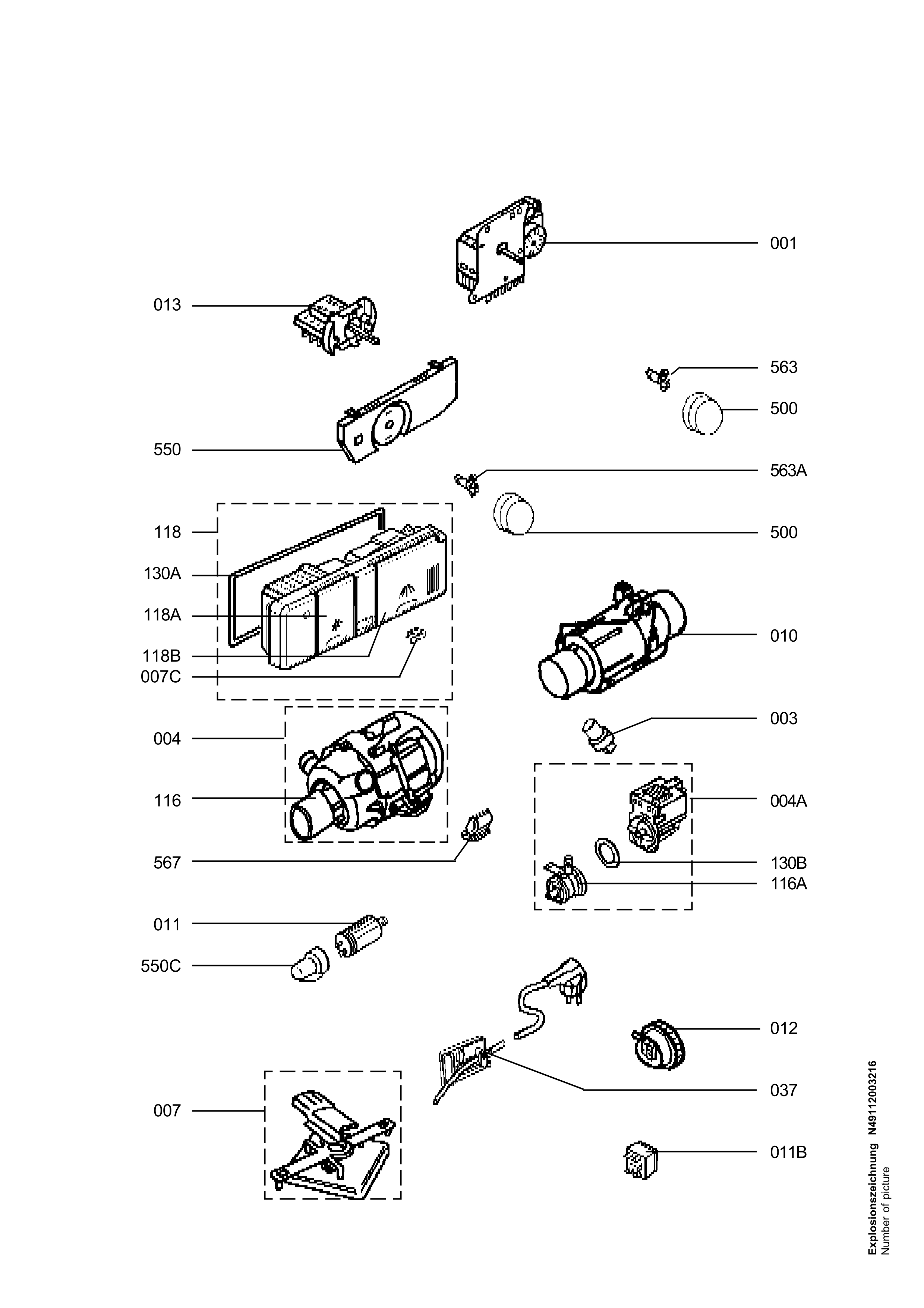 Explosionszeichnung AEG 91123513901 FAV34070IM