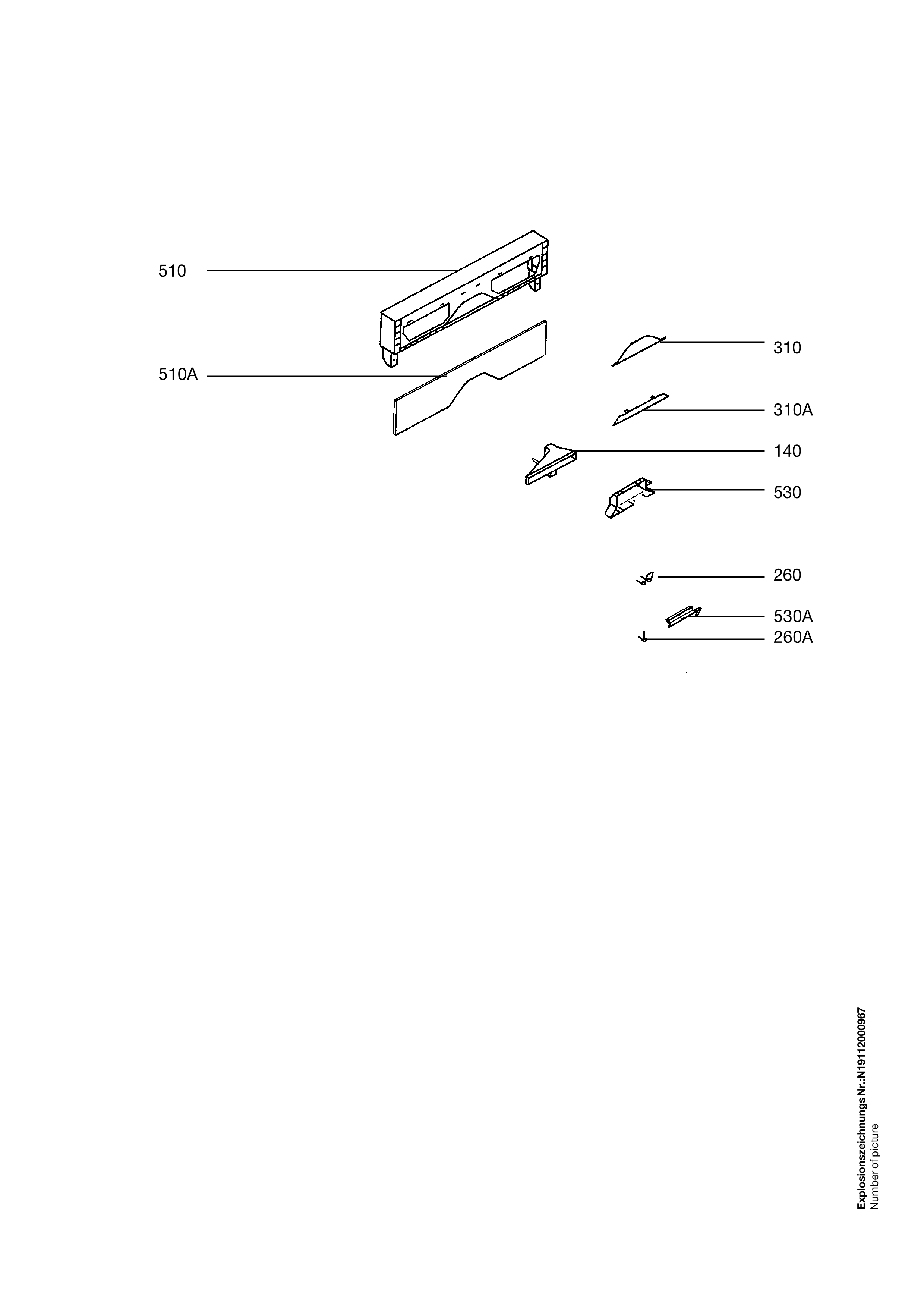 Explosionszeichnung AEG 91123231703 FAV6081 -W