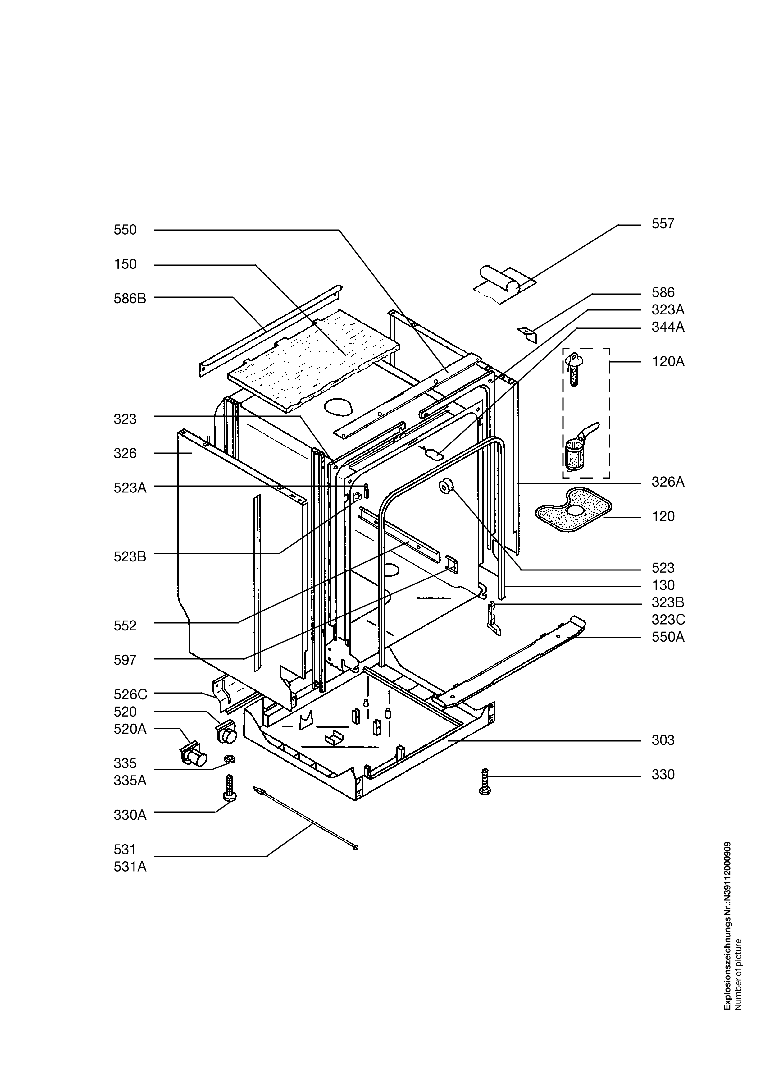 Explosionszeichnung AEG 91123478200 FAV43050IAL