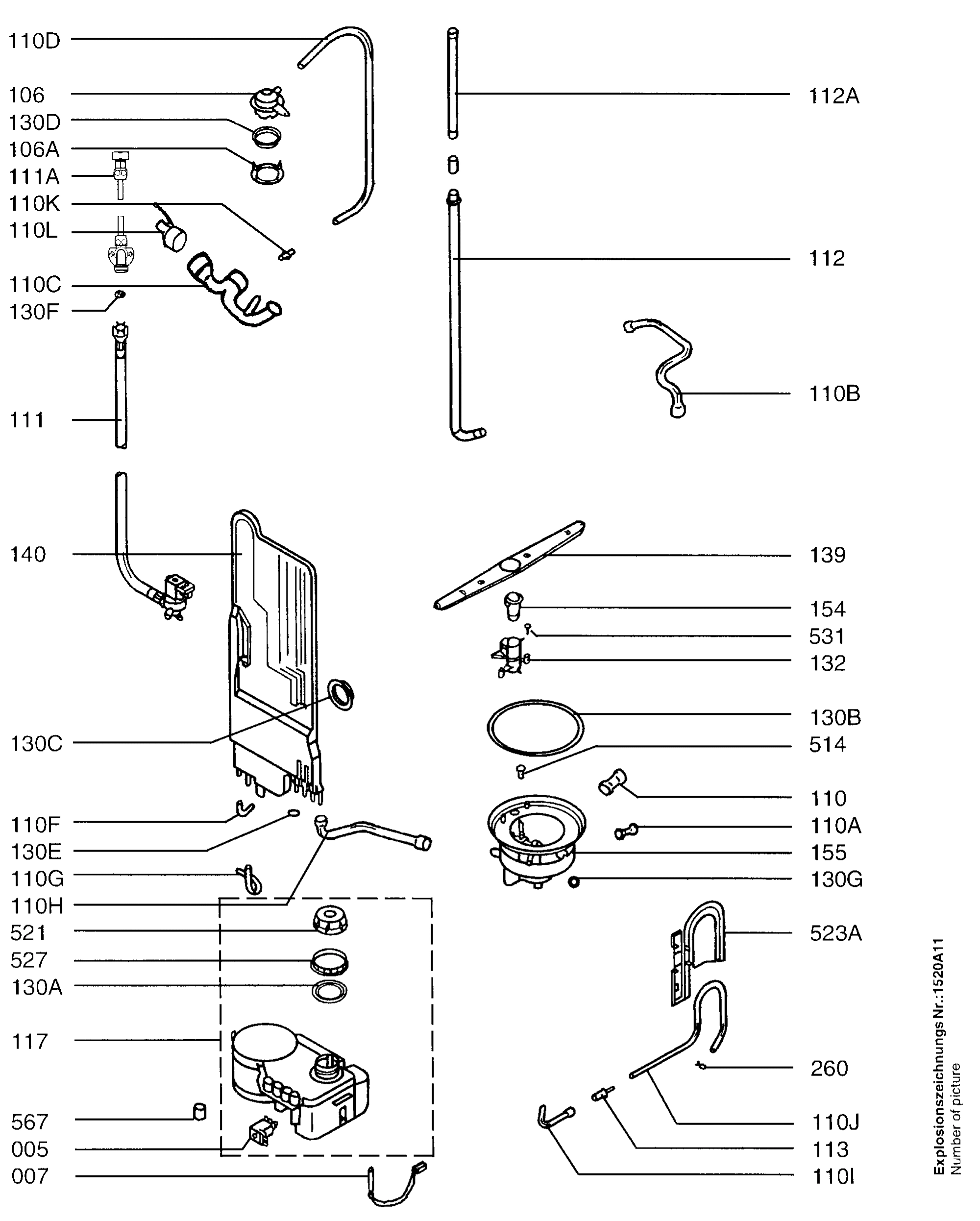 Explosionszeichnung AEG 91123441000 FAV6281 I M