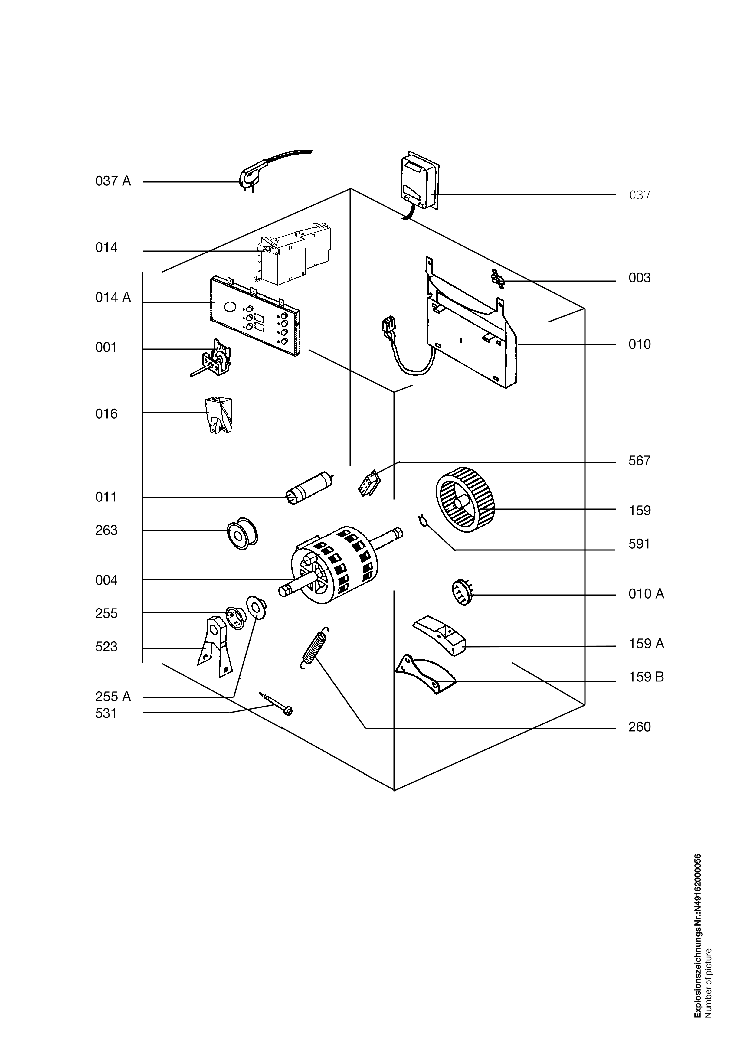 Explosionszeichnung AEG 91601111300 Lavatherm 37520