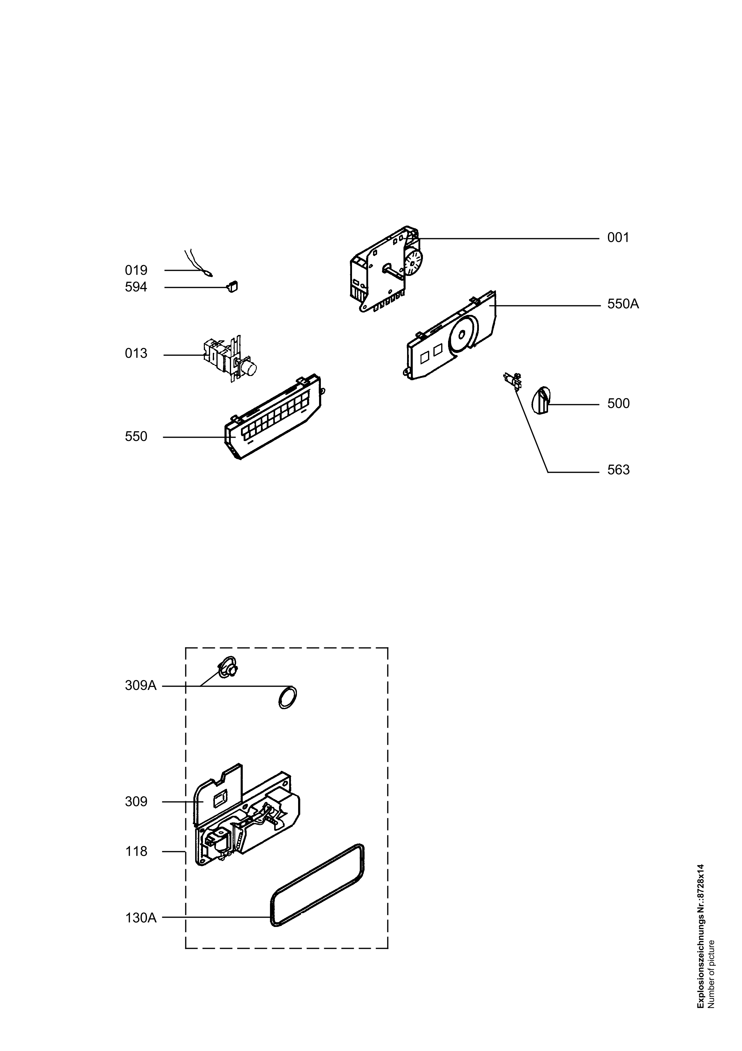 Explosionszeichnung AEG 91123209200 ESF 630