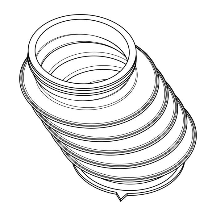 AEG Electrolux 1325891016 Faltenbalg - Verbindungshülse,verflüßiger,b